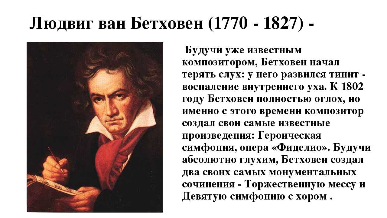 Сообщение о л Ван Бетховен