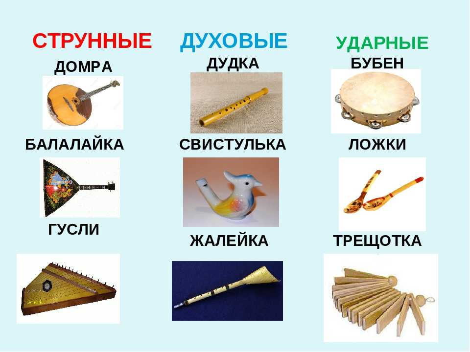 Виды музыкальных инструментов для детей презентация