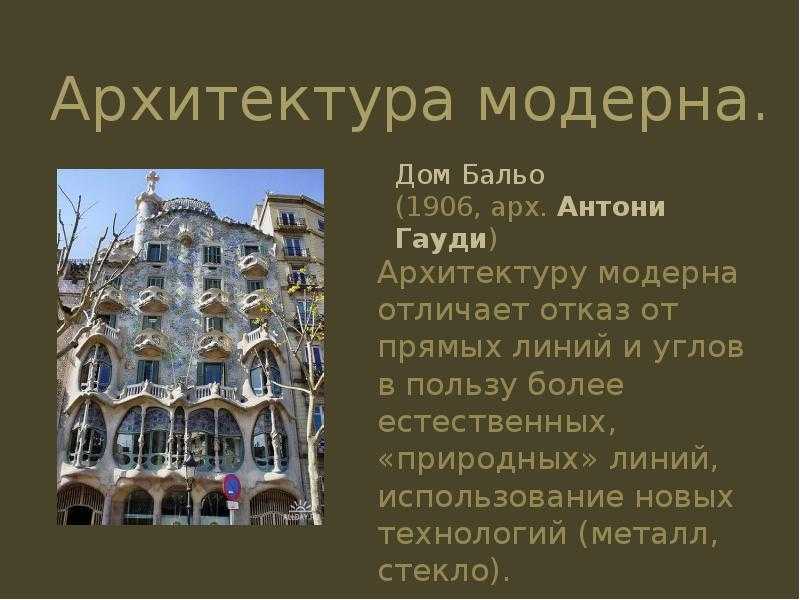 Урок 6. модернизм в искусстве