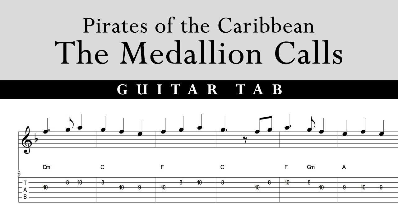 Табы пираты карибского моря на гитаре