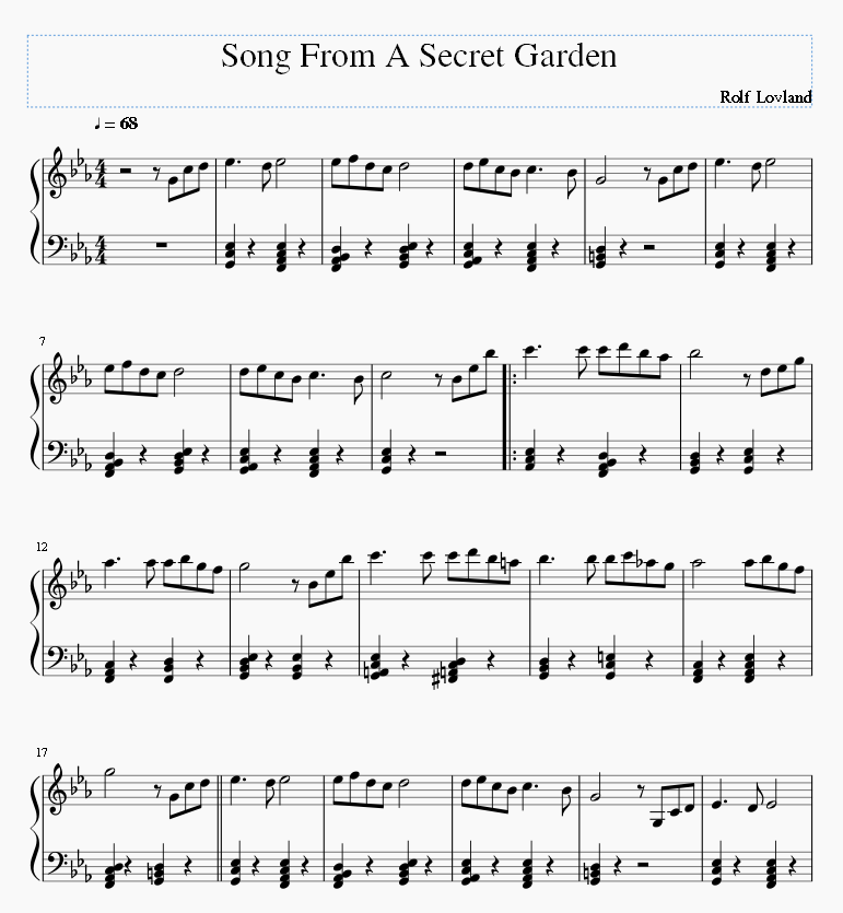 Secret garden song