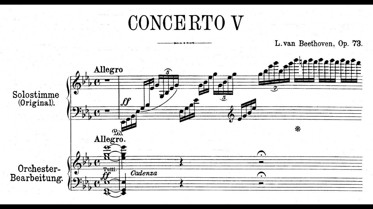 5 концерт бетховена для фортепиано с оркестром. Бетховен концерт фортепиано 5. Piano Concerto no. 5 in e-Flat Major, op. 73 Ноты. Концерт 5 Бетховен.