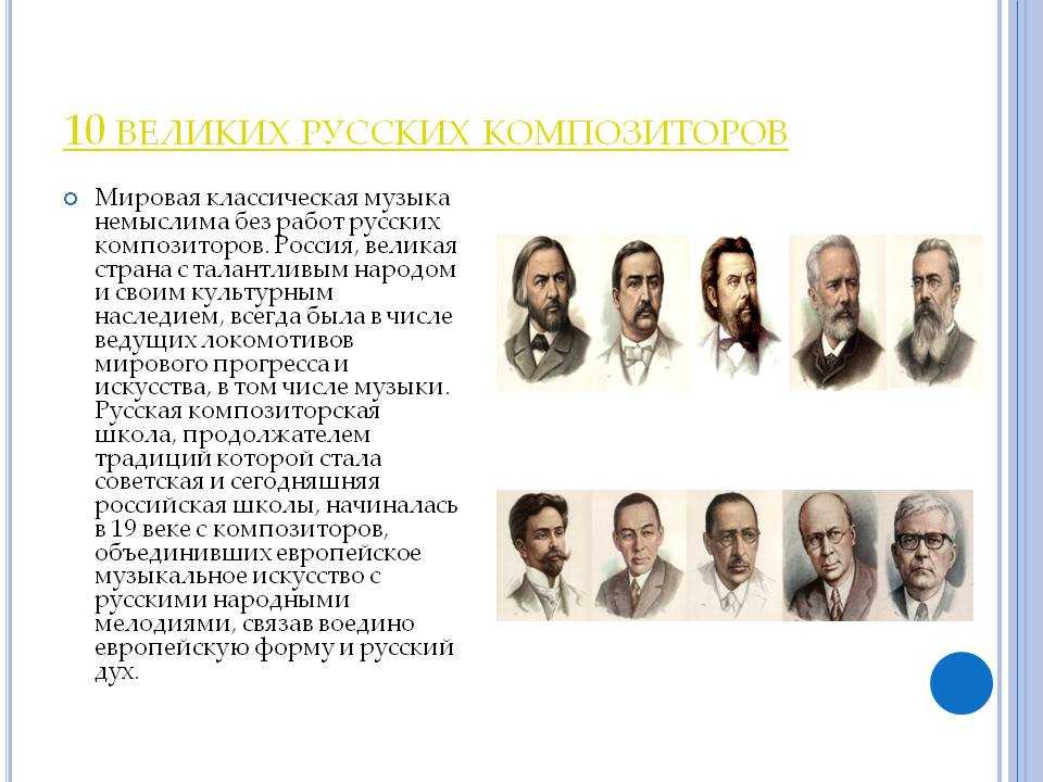 Русские композиторы классики презентация