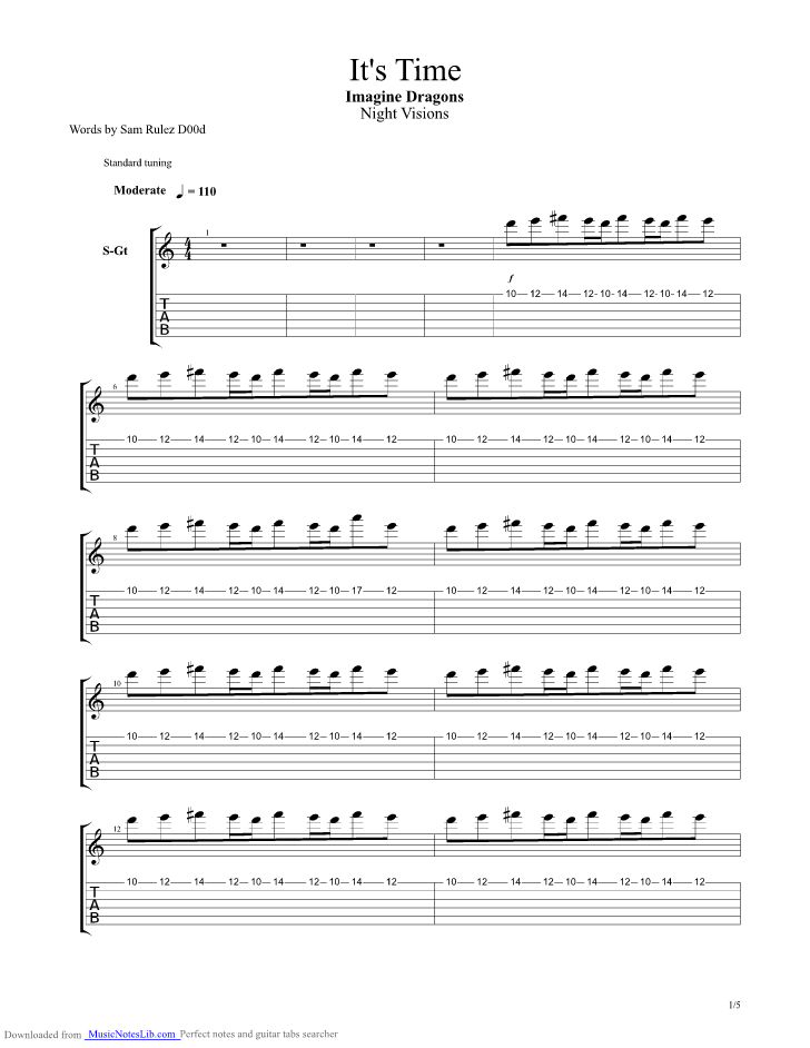 Believer tabs by imagine dragons | tabs explorer