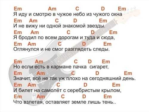 Аккорды на гитаре для начинающих 6 струн картинки и объяснение пачка сигарет цой