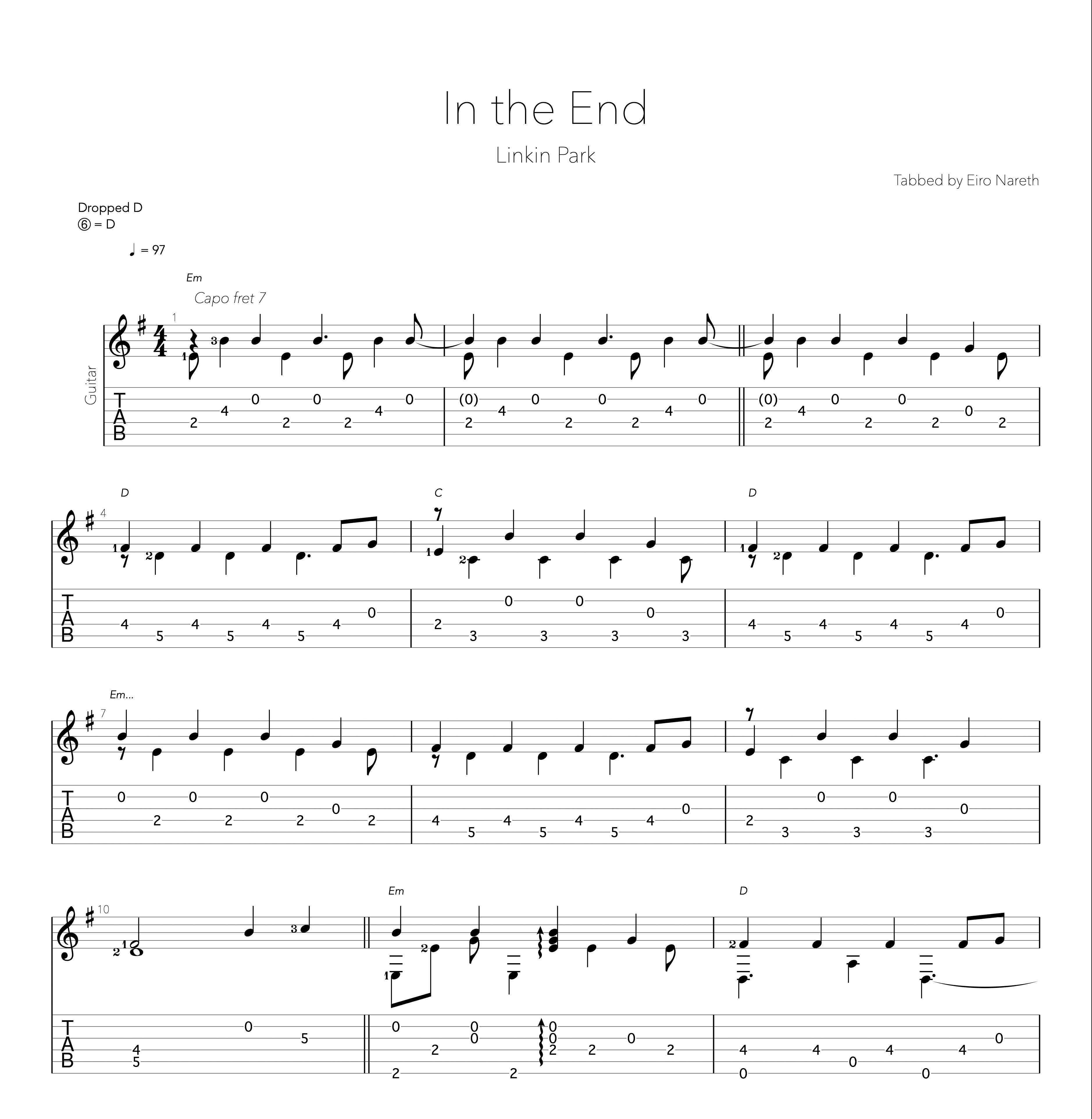 Linkin park in the end. Линкин парк на гитаре табы in the end. Linkin Park in the end табулатура для гитары. Аккорды линкин парк in the end. Линкин парк ин зе энд на гитаре табы.