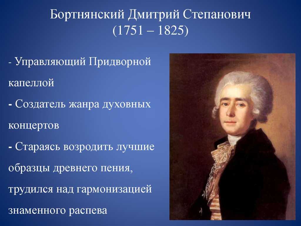 Список духовных произведений. Березовский и Бортнянский 18 век.