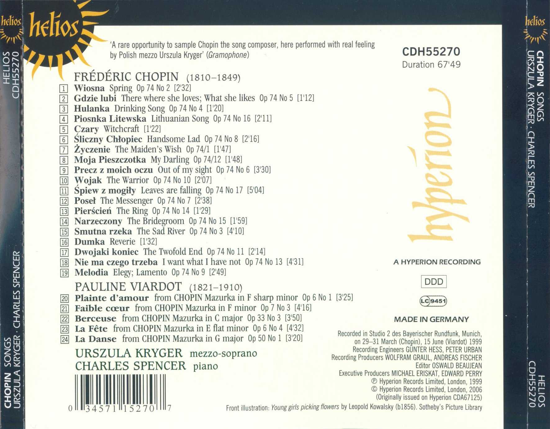 Urszula kryger - chopin polish songs (2006)