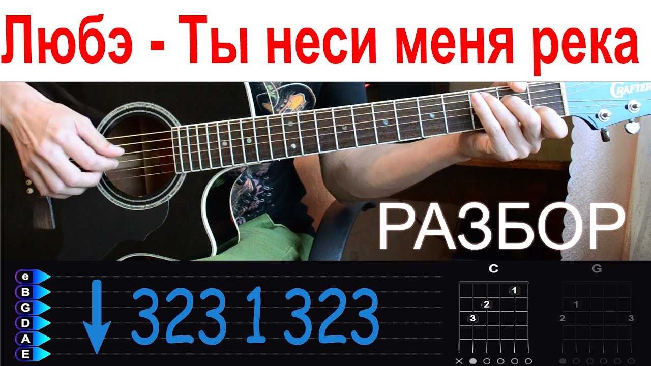 Любэ — ты неси меня река: аккорды для гитары, текст песни, аппликатуры аккордов