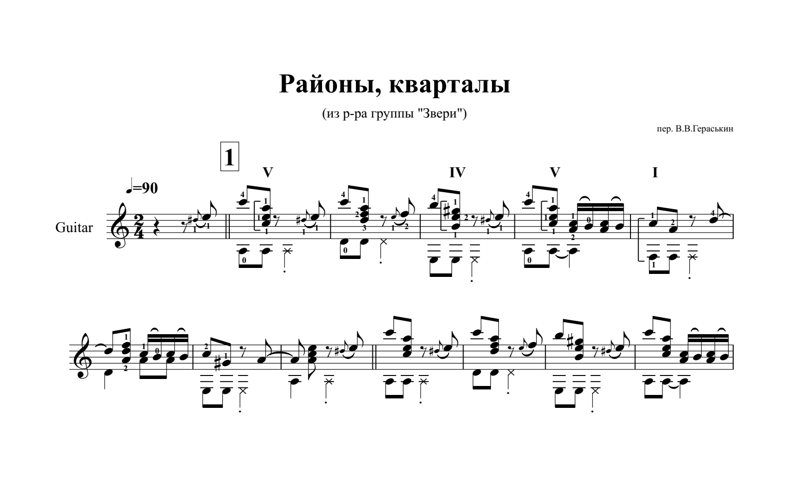 Учимся читать табулатуры для гитары