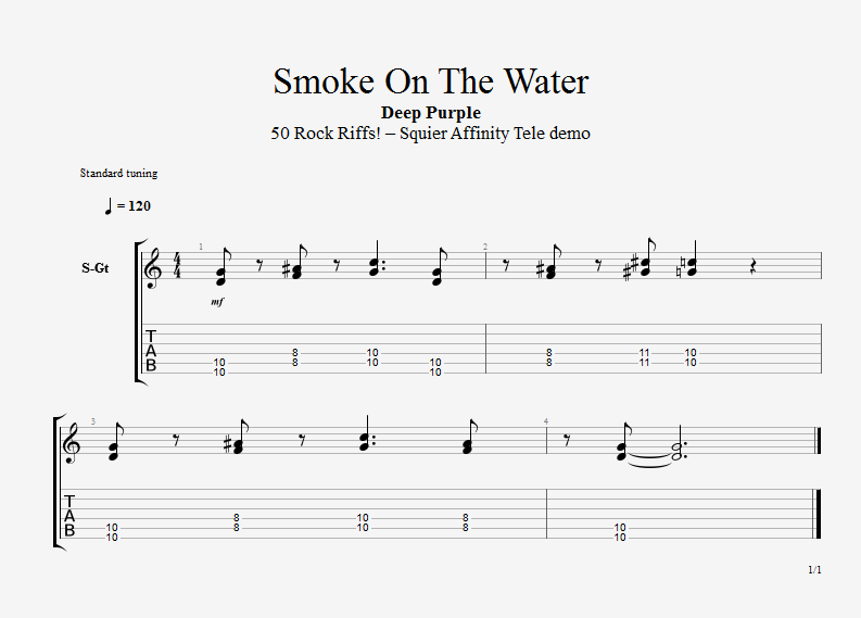 Смок он зе вота. Smoke on the Water Ноты для гитары. Табы дип перпл дым над водой. Табы Deep Purple Smoke. Deep Purple табы на гитаре.