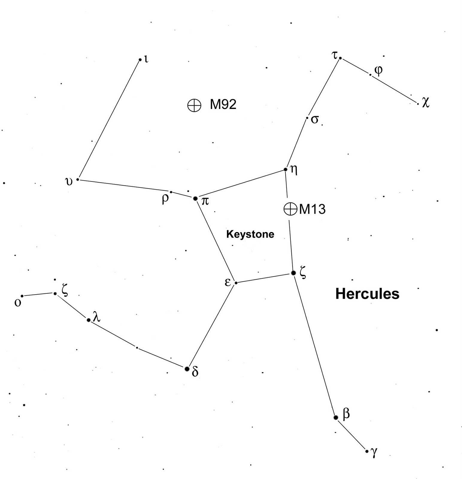Геркулес Созвездие схема