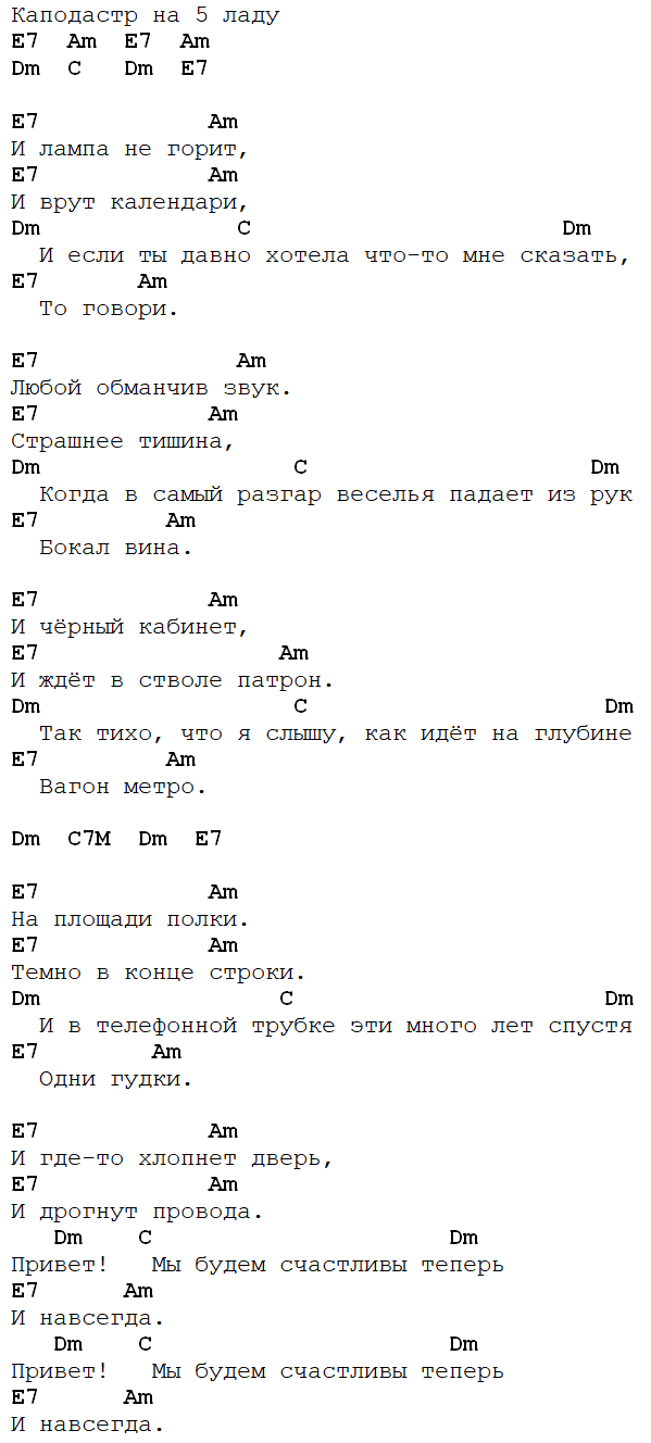 Сплин — «танцуй» аккорды песни, разбор боя на гитаре
