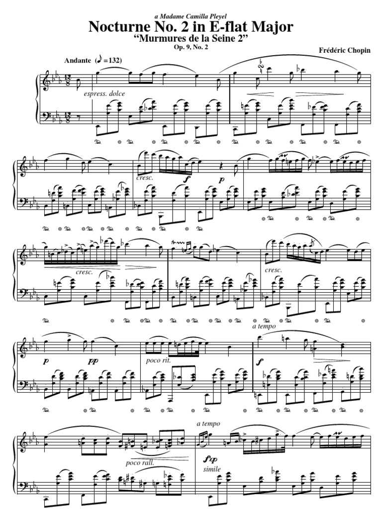 Nocturne in e flat major op 9. Nocturne no.2 in e Flat, op.9 no.2 Фридерик Шопен. Фредерик Шопен Nocturne in e-Flat Major, op. 9 No. 2. Шопен Ноктюрн 2 Ноты. Шопен е мажор Ноты.