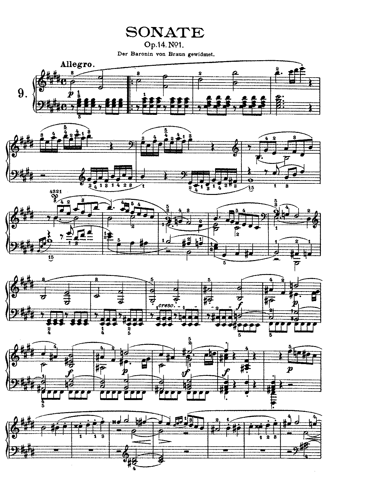 Сонаты бетховена: #1, #8, #14, #17. соната #1