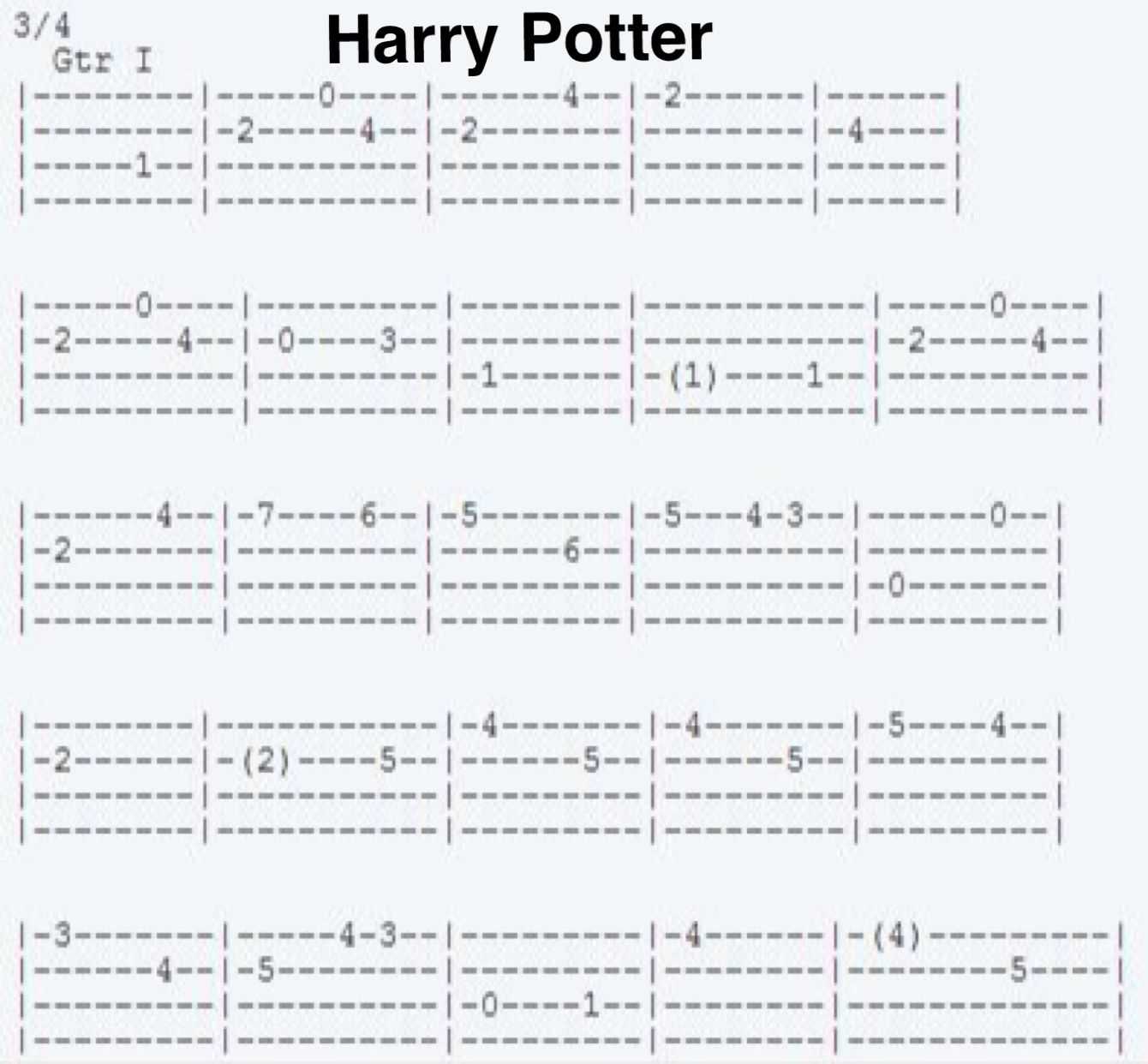 Гарри Поттер на укулеле табы на одной струне