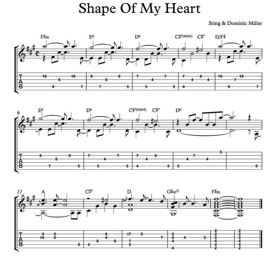 Ноты для фортепиано shape of my heart. Sting Shape of my Heart Guitar Notes. Shape of my Heart табы для гитары. Shape of my Heart табулатура для гитары. Shape of my Heart Ноты для гитары.