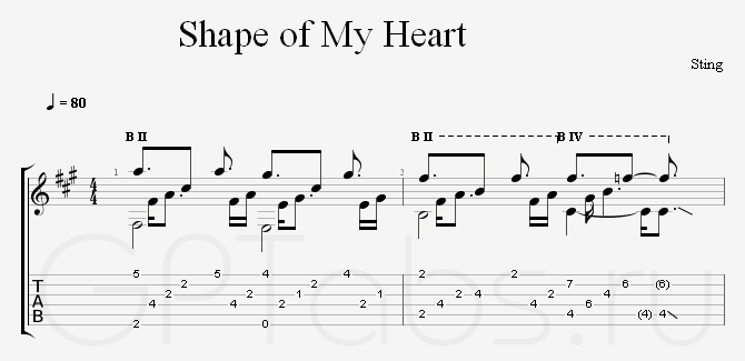 Dndm shape of my heart. Стинг Shape of my Heart табы для гитары. Табулатура стинг Shape of my Heart. Табулатура стинг Шейп. Табулатура стинг Shape of my Heart для гитары.
