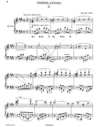 Ференц (франц) лист – "утешение" для фортепиано no.3 ре-бемоль мажор - lento placido (s. 172)