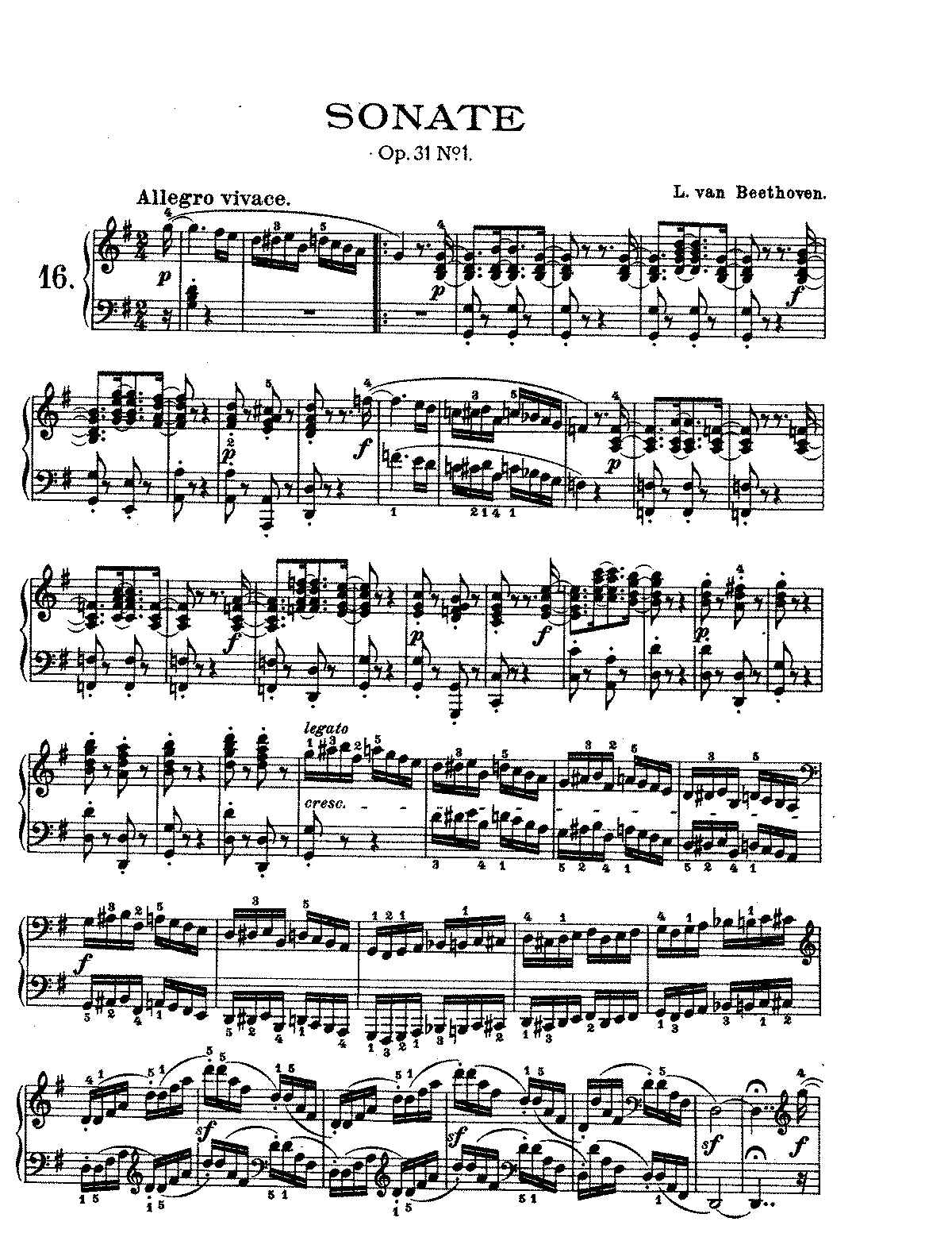 Piano sonata no.16, op.31 no.1 (beethoven, ludwig van)