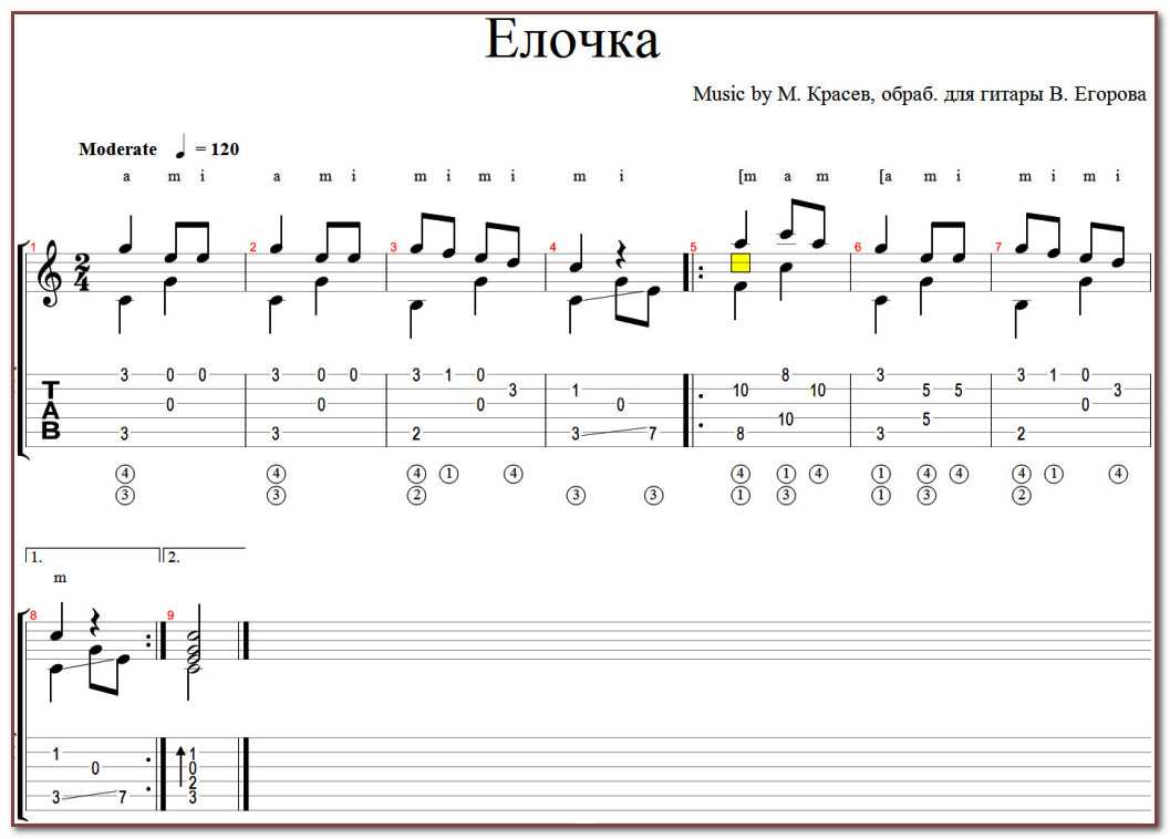 Простые песни на гитаре. Елочка Ноты для гитары. Игра на гитаре по нотам для начинающих. Ноты для гитары для начинающих. Ноты песен для гитары для начинающих.