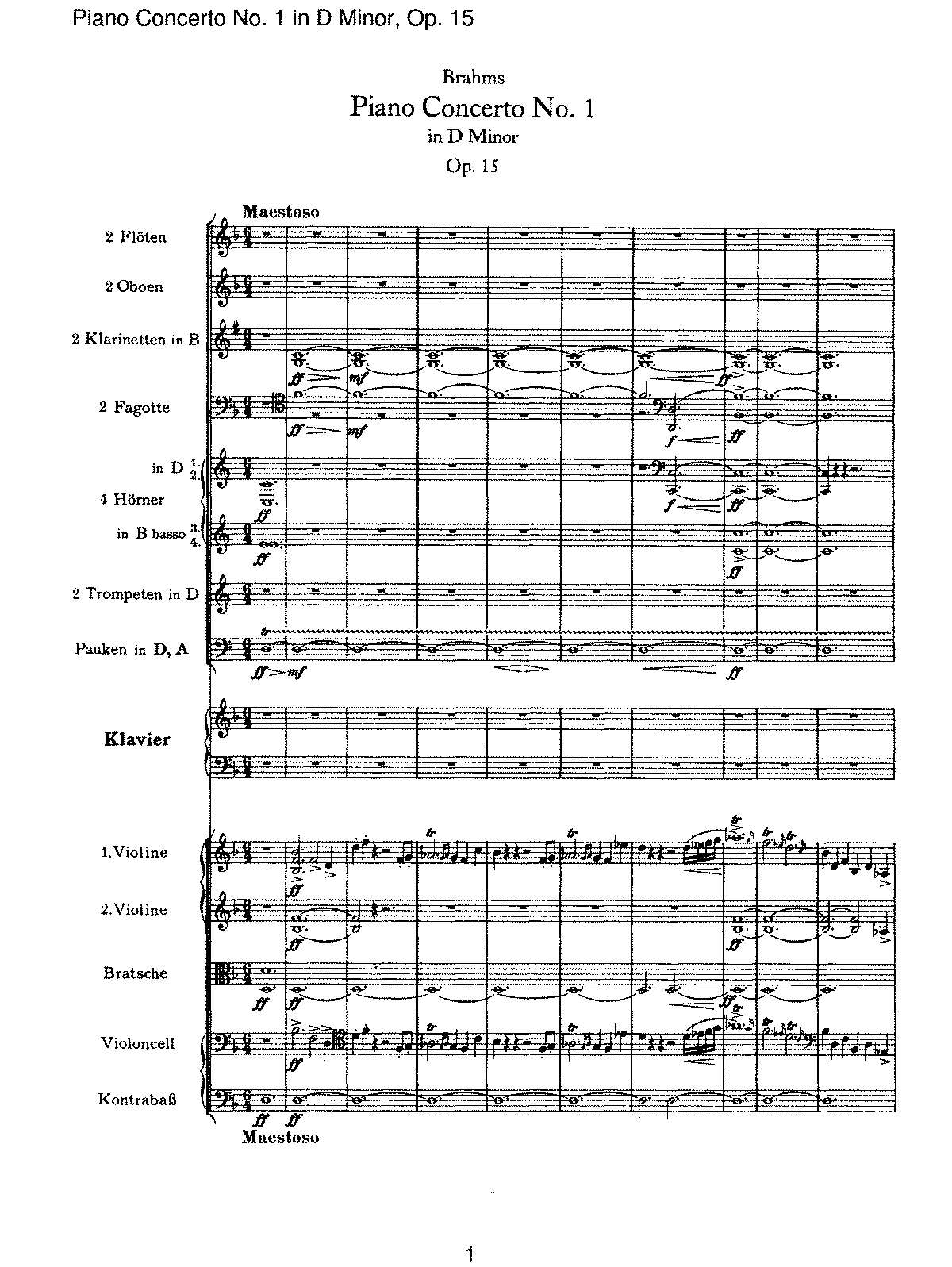 Концерт для фортепиано № 1 (брамс) - piano concerto no. 1 (brahms)
