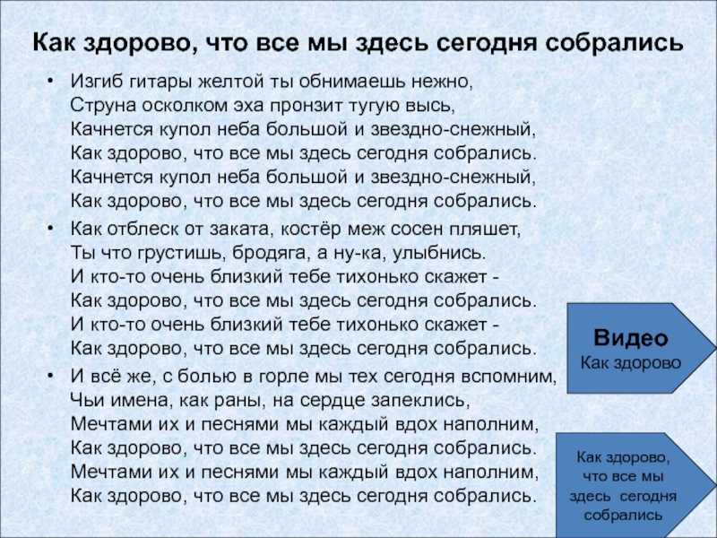 Что все мы здесь сегодня собрались. Текст песни как здорово. Как здорово что все мы здесь сегодня собрались. Как здорово что все мы здесь сегодня собрались текст. Песня как здорово что все мы здесь сегодня собрались текст песни.