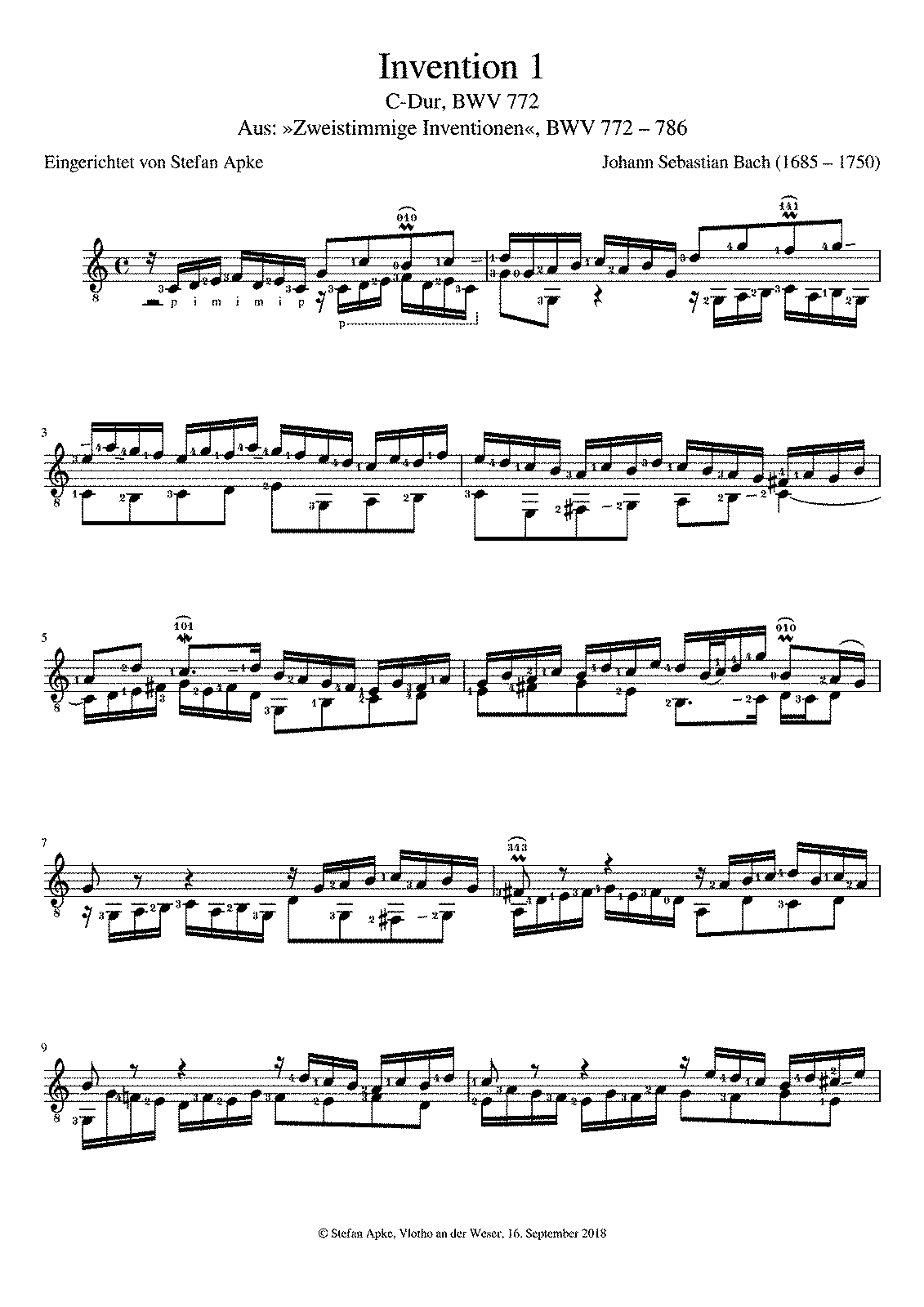 Inventions and sinfonias, bwv 772-801 (bach, johann sebastian) - imslp: free sheet music pdf download