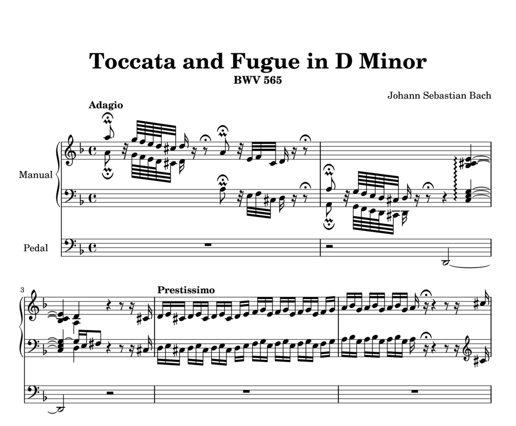 Токката и фуга ре минор, bwv 565 - toccata and fugue in d minor, bwv 565