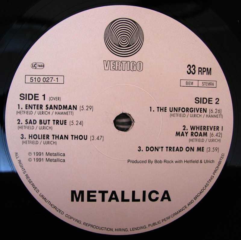 Переводы песен металлика на русский. Metallica Metallica Black album 1991 Vinyl. Metallica 1991 альбом. 1991 - Metallica LP. Metallica Black album винил.