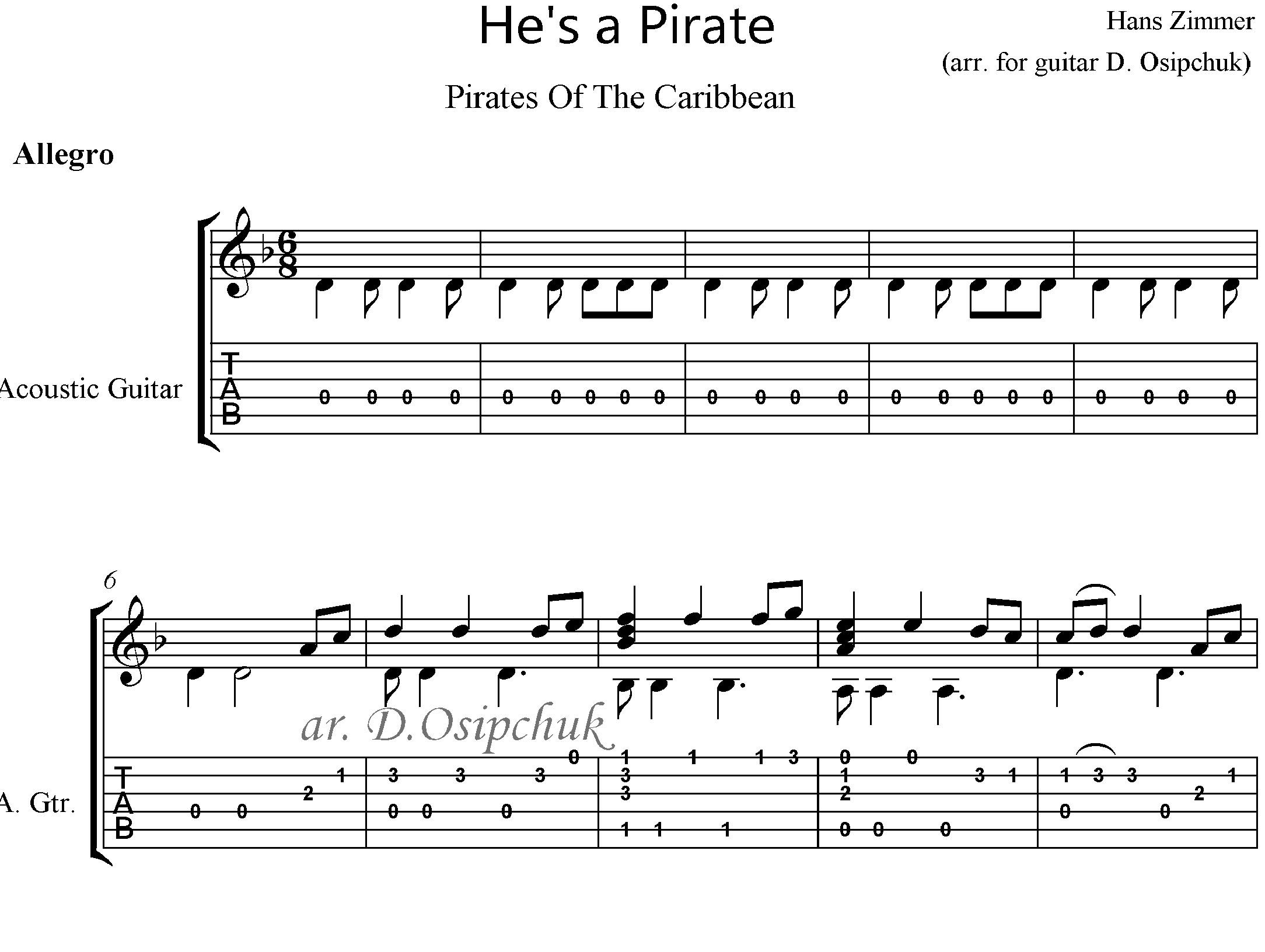 пираты карибского моря песня для гитары раст фото 2