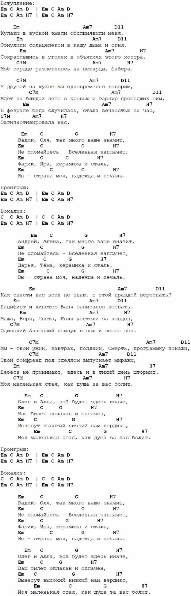 Основные аккорды для гитары